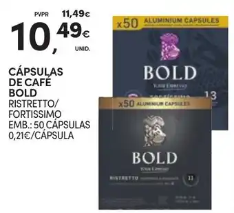 Continente Cápsulas de café bold promoção