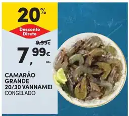 Continente Camarão grande 20/30 vannamei congelado promoção