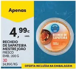 Continente Recheio de sapateira mestre joão promoção