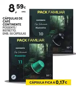 Continente Cápsulas de café continente possente/ristretto promoção