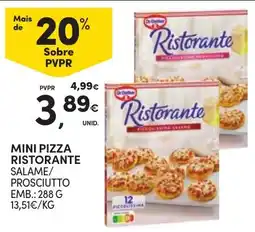 Continente Mini pizza ristorante salame/prosciutto promoção