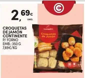 Continente Croquetas de jamón continente promoção