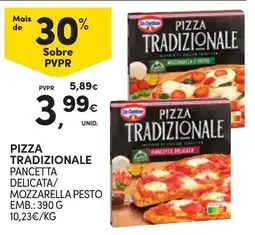 Continente Pizza tradicional pancetta delicata/ mozzarella pesto promoção