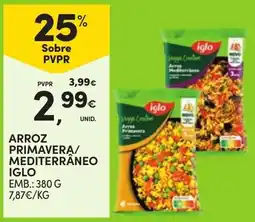 Continente Arroz primavera/mediterrâneo iglo promoção