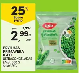 Continente ervilhas primavera iglo promoção