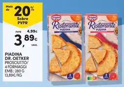 Continente Piadina dr. oetker prosciutto/ 4 formaggi promoção