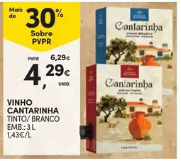 Continente Vinho cantarinha tinto/branco promoção