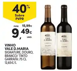 Continente vinho vale d.maria signature, douro, branco/ tinto promoção