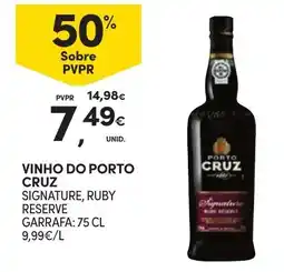 Continente vinho do porto cruz signature, ruby reserve promoção