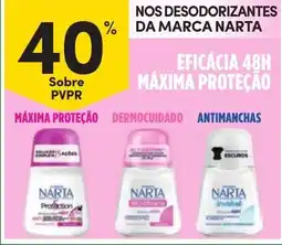 Continente desodorizantes da marca narta promoção