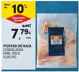 Continente Postas de raia congeladas promoção