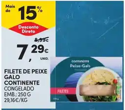 Continente filete de peixe galo continente promoção