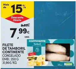 Continente filete de tamboril continente promoção
