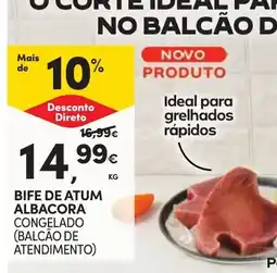 Continente Bife de atum albacora congelado promoção