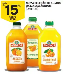 Continente Andros laranjas espremidas promoção