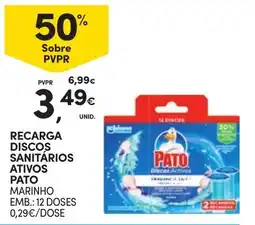 Continente recarga discos sanitários ativos pato marinho promoção