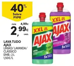 Continente Lava tudo ajax limão/lavanda/clássico promoção