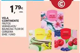 Continente Vela continente frutos vermelhos/baunilha/flor de cerejeira promoção