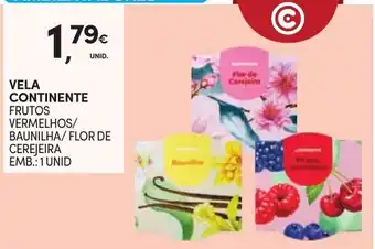 Continente Vela continente frutos vermelhos/baunilha/flor de cerejeira promoção