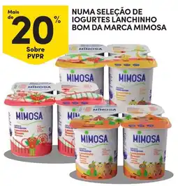 Continente Iogurtes lanchinho bom da marca mimosa promoção