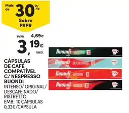 Continente Cápsulas de café compatível c/ nespresso buondi promoção