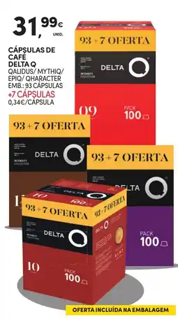 Continente Cápsulas de café delta q promoção