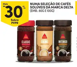 Continente Cafés solúveis da marca delta promoção