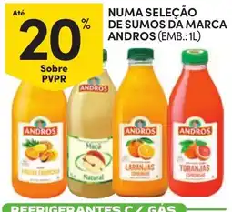 Continente sumos da marca andros promoção