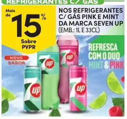 Continente nos refrigerantes c/ gás pink e mint da marca seven up promoção