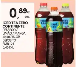 Continente Iced Tea Zero Continente promoção