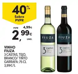 Continente vinho fiuza 3 castas, tejo, branco/ tinto promoção