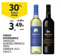 Continente vinho monsaraz tradição, alentejo, branco/ tinto promoção