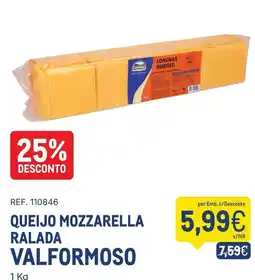 Makro Queijo mozzarella ralada valformoso promoção