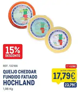 Makro queijo cheddar fundido fatiado hochland promoção