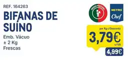 Makro Bifanas de suíno metro chef promoção