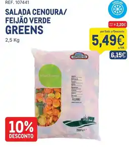 Makro greens salada cenoura/feijão verde promoção