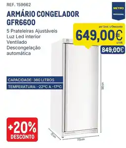 Makro armário congelador gfr6600 promoção