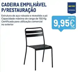 Makro cadeira empilhável p/restauração promoção