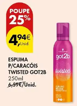 Pingo Doce espuma p/caracóis twisted got2b promoção