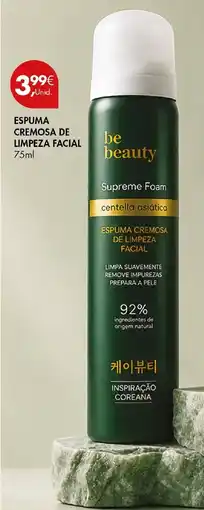 Pingo Doce be beauty espuma cremosa de limpeza facial promoção