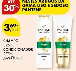 Pingo Doce Pantene champô e condicionador suave & liso promoção
