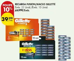 Pingo Doce recarga fusion/mach3 gillette promoção