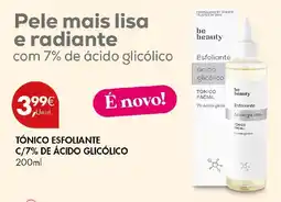 Pingo Doce be beauty tônico esfoliante c/7% de ácido glicólico promoção