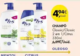 Pingo Doce Champô classic/classic promoção