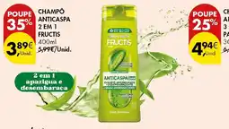 Pingo Doce Garnier fructis champô anticaspas 2 em 1 promoção