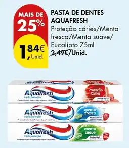 Pingo Doce Pasta de dentes aquafresh promoção