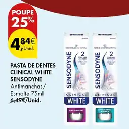 Pingo Doce Pasta de dentes clinical white sensodyne promoção