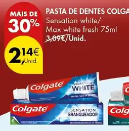 Pingo Doce Pasta de dentes colgate sensation white promoção