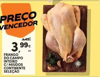 Continente Bom dia Frango do campo inteiro c/ miudos continente seleção promoção