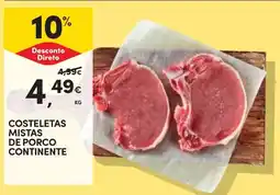 Continente Bom dia Costeletas mistas de porco continente promoção